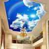 Blue Sky Wallpaper Cloud 3d Ceiling Wall Mural Sky Sunshine Rainbow Wall Mural Kids Room Bedroom Ceiling Mural Decor