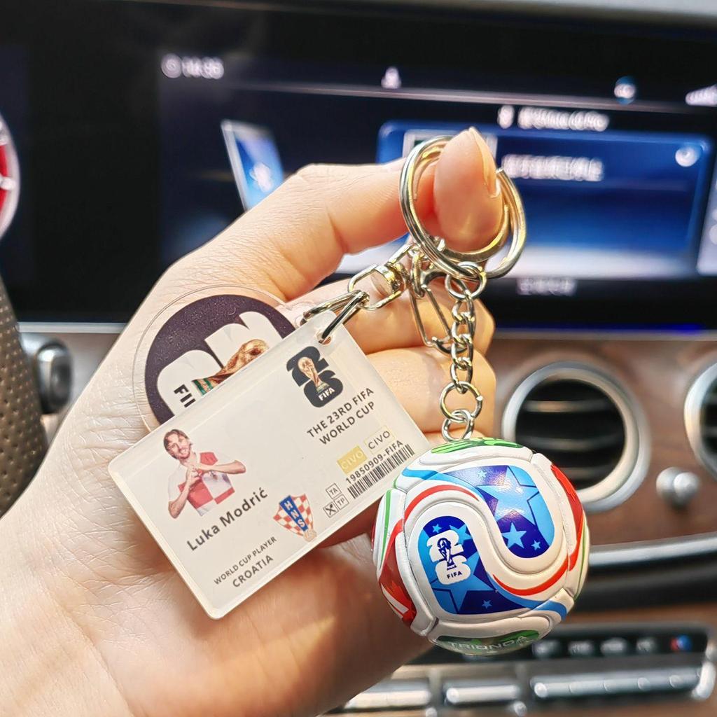 Messi Ronaldo Football Keychain - 2026 World Cup Player Gift Set