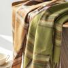New Winter Imitation Cashmere Green Retro Plaid Scarf Women's Fringed Shawl Warm Scarf