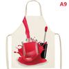 Nail Polish Flax Bib Apron Adult Women Men For Kitchen 65X53Cm Finger Manicure Tech Painting Nail Products