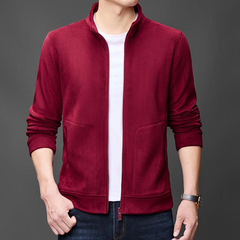 

Однотонная водолазка на молнии с длинным рукавом, куртка-кардиган, модный топ L красный