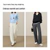 ESE-Y Women's Acetate Wool Blend Straight-Leg Pants
