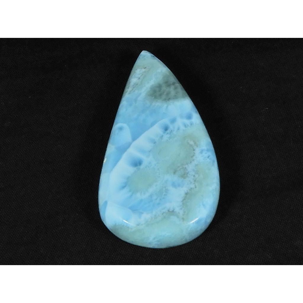 

23X45X7MM Natural Blue Larimar Pear Shape Cabochon Loose Gemstone 69Cts. LR-54