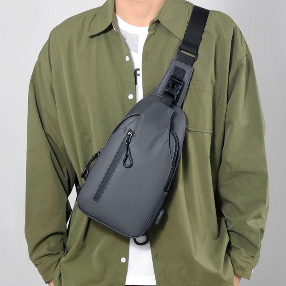Oxford Cloth Men's Chest Bag Large Capacity Sports Walking Bag Outdoor Crossbody Bag  Cycling