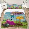 3-teiliges Adventure Time Bettwäsche-Set (1 Bettbezug + 2 Kissenbezüge, ohne Füllung) - Komfortable und atmungsaktive Schlafzimmerdekoration yy251104070