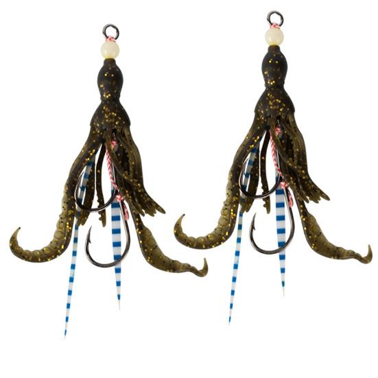 

2Pcs 10.5CM/7G Soft TPE Squid Lure with Dual Barb Bionic Squid Colorful Bait Freshwater Saltwater Fishing Accessories