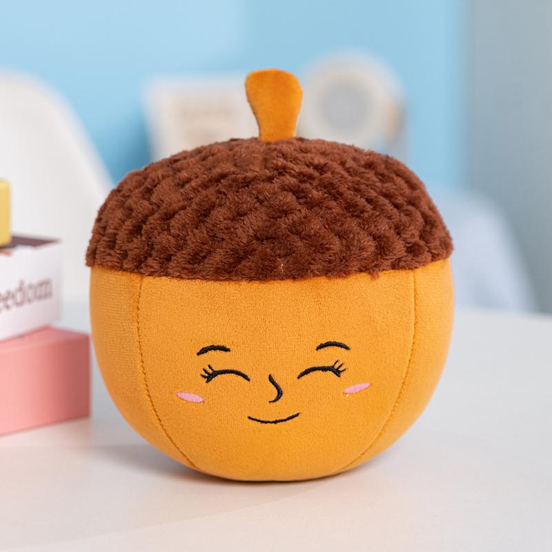 Peluche Marron Treasuringu Mignonne Marionnette en Peluche Famille Marron Dessin Animé Kawaii Gland Noix Peluche Oreiller Cadeaux d'Anniversaire brown
