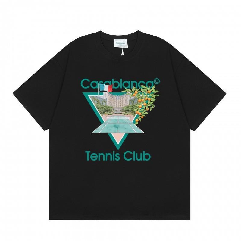 Unisex Cotton T-Shirt With Digital Print Letter Loose Fit Casual Wear