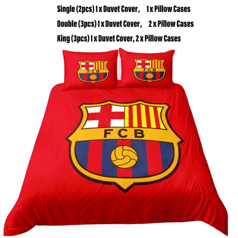 Football Bedding Set Polyester Material Includes Duvet Cover And Pillowcase