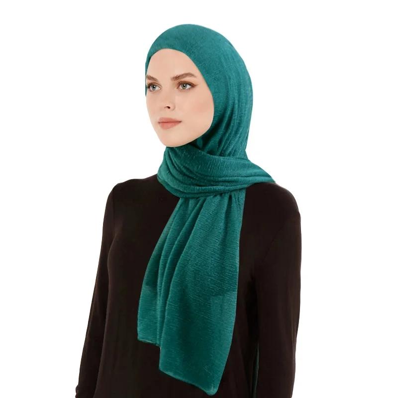 New Women Summer Breathable Muslim Chiffon Hijab Shawls Scarf Plain Soft Turban Bandanas Headband Scarves Wrap Bufanda Foulard