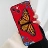Butterfly Flower Phone Case For iPhone 17 Pro Max 15 14 13 11 12 16 Pro Max Mini 15 16 Plus 16e 17 Air Cover