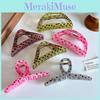 Elegant Korean Style Large Polka Dot Hair Claw Featuring Chic Fashionable Design For Women