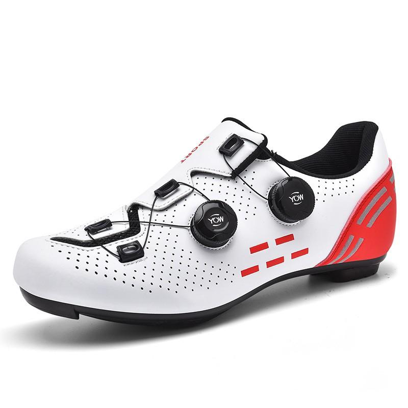 Rennradschuhe Mit Steifer Sohle Atmungsaktive Passform Herren Damen Große Größe MTB Fahrrad Option Ohne Cleats