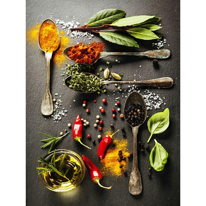 5D DIY Diamant Malerei Gewürze voller Runde Bohrer Gewürz Diamant Stickerei Landschaft Kreuzstich Mosaik Home Decor Geschenk