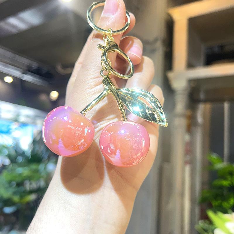 

Изысканный милый брелок с вишенкой, брелок-подвеска в виде симуляции фруктов для женщин, девочек, украшение для сумочки, шарм для сумки, брелок для ключей от машины, подарки