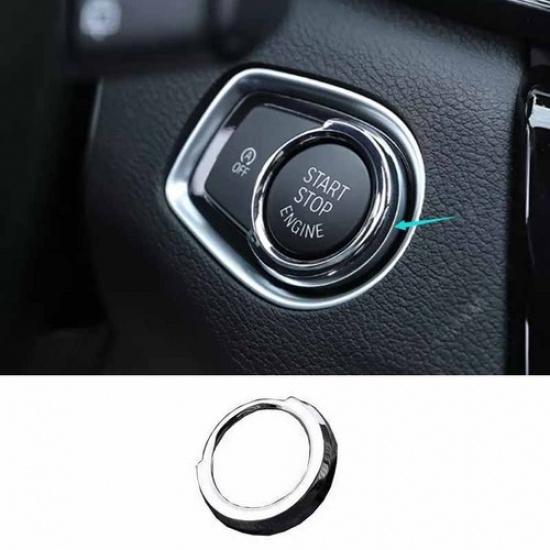 Car One-Click Startup Button Cover Trim 2016-21 Matte Silver Fit For BMW X1 F48