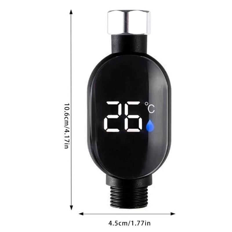 Intelligent LED Display Shower Water Thermometers Touch Control Real Time Monitoring Anti Scald Protecting