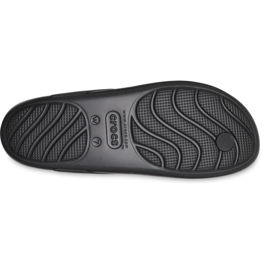 Crocs Sommer-Stil Flip Flip 21cm Damen-Sandalen, Schwarz,