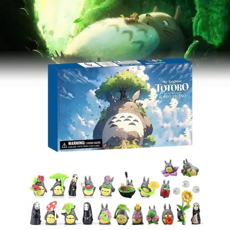 Enchanting Totoro Figurine Collection Featuring 24 Blind Box Sets With Unique Designs