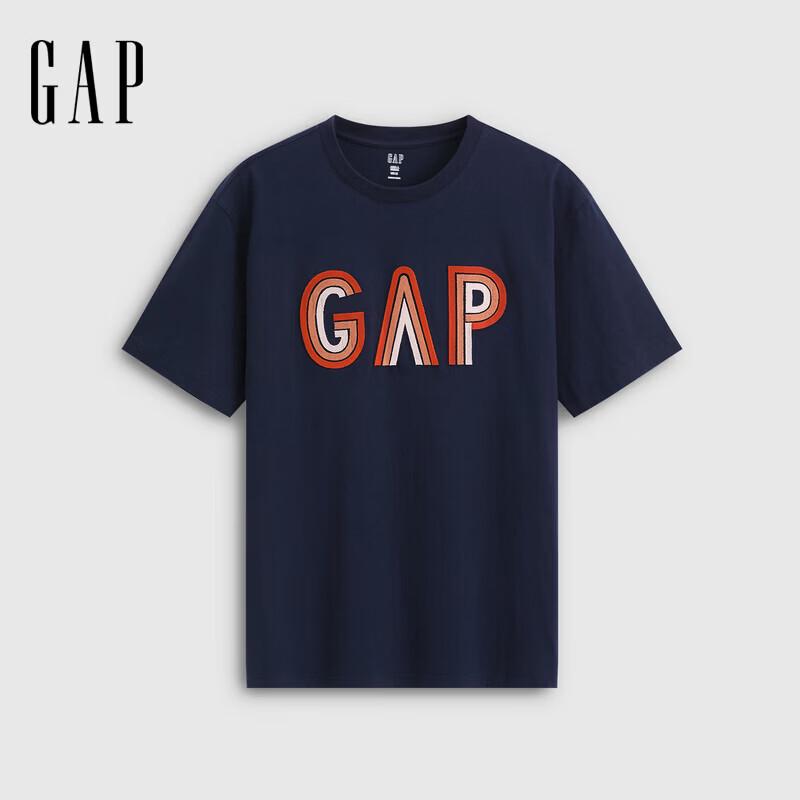 

GAP Unisex Pure Cotton Logo Brushstitch Loose T-Shirt 868221 180/100A
