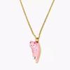 Creative Pink & Brown Hanging Cat Necklace - Siamese Cat Design Gift