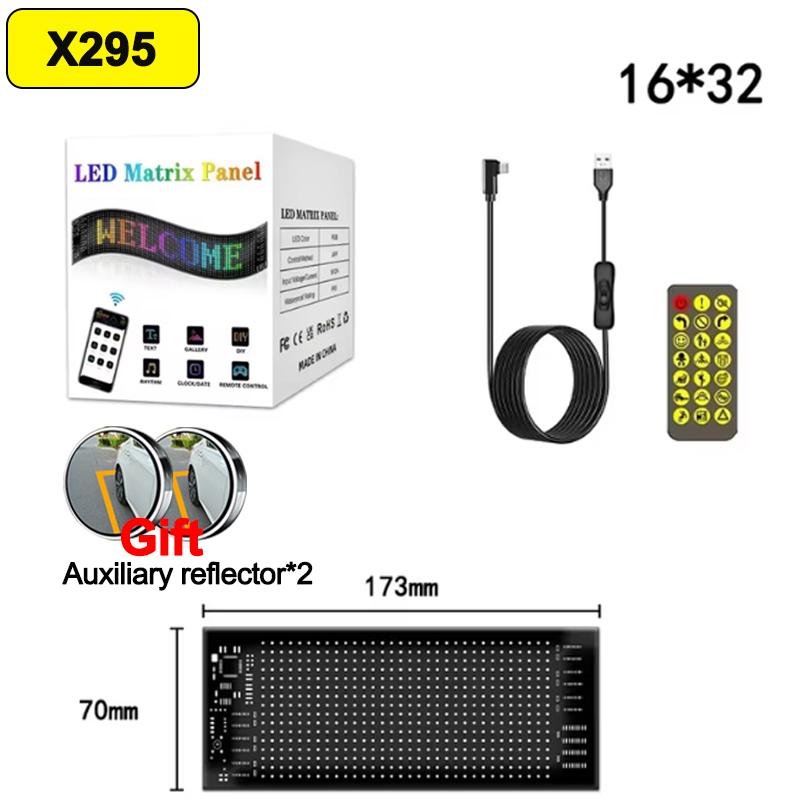 

RGB светодиодная анимация автомобильного знака светодиодная матрица пиксельная панель Demon Eyes автомобильный светодиодный DIY программируемый контроль светодиодная панель гибкий дисплей свет 1PCS