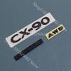 For Mazda CX-60 Black Front Logo, Middle Grille Sticker, CX90 Rear Logo, Luggage Compartment Logo Accessory Sticker Carbon Fiber Yvmsj22