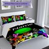 3pcs Custom Name Sprunki themed Bedding Set,Includes 1 Duvet Cover and 2 Pillowcases,All-season Bedroom Decor