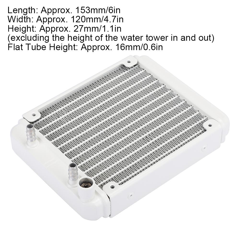 Professional PC Water Cooling Aluminum Radiator 12cm 4.7in Installation Position for Computer CPU Heat Sink