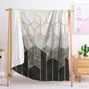 2D honeycomb plaid digital printing flannel blanket blanket wish