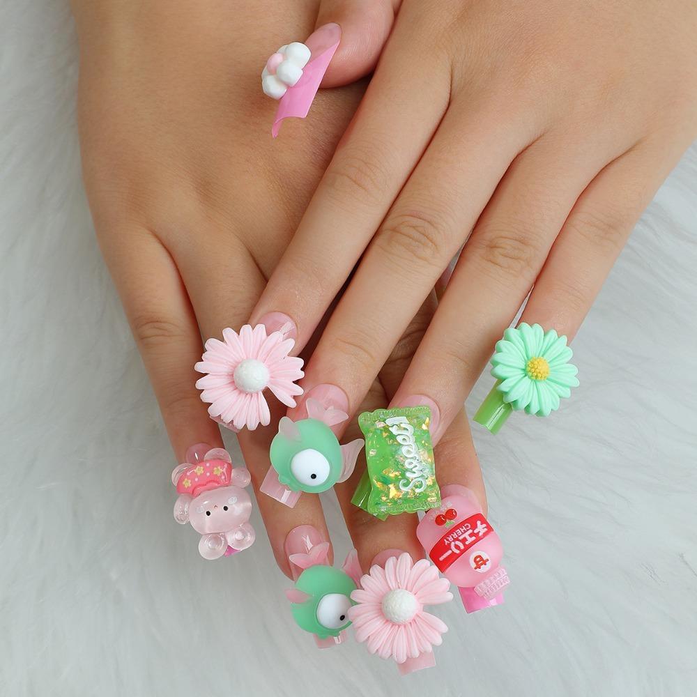 

Coffin Ballerina False Nails Wearable False Nail Fashion Fake Nails Girl