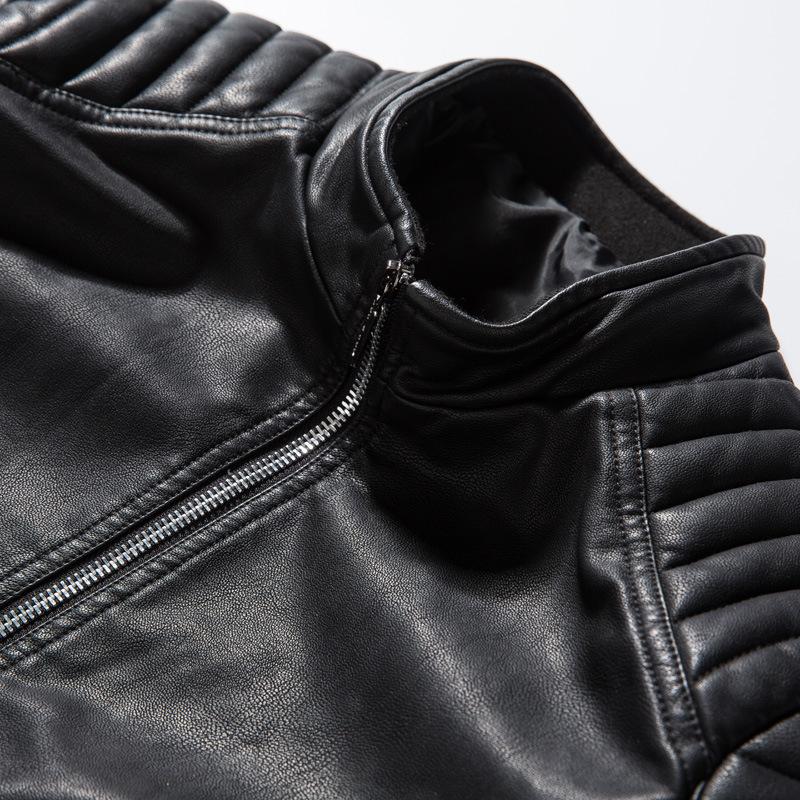 Giacca da uomo casual Gram Giacca da uomo slim fit da motociclista Giacca da uomo in pelle PU Giacca in pelle Giacca coreana da uomo