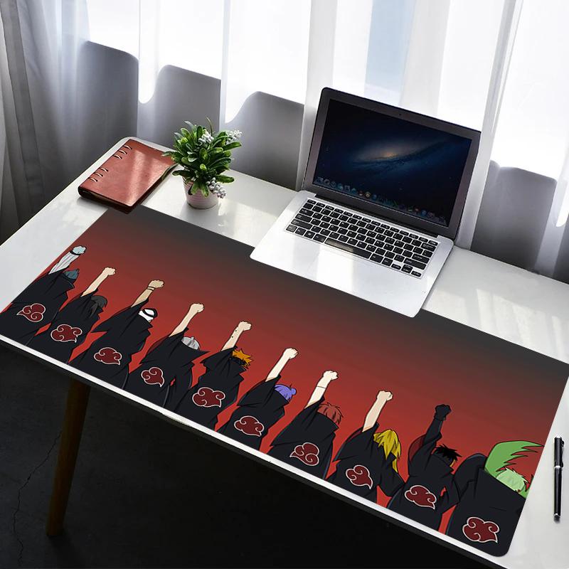 Mouse Pad PC Non Slip Rubber Mousepad Laptop Gamer Cabinet HD Keyboard Pad Naruto Akatsuki Office Computer Gaming Desk Mouse Mat