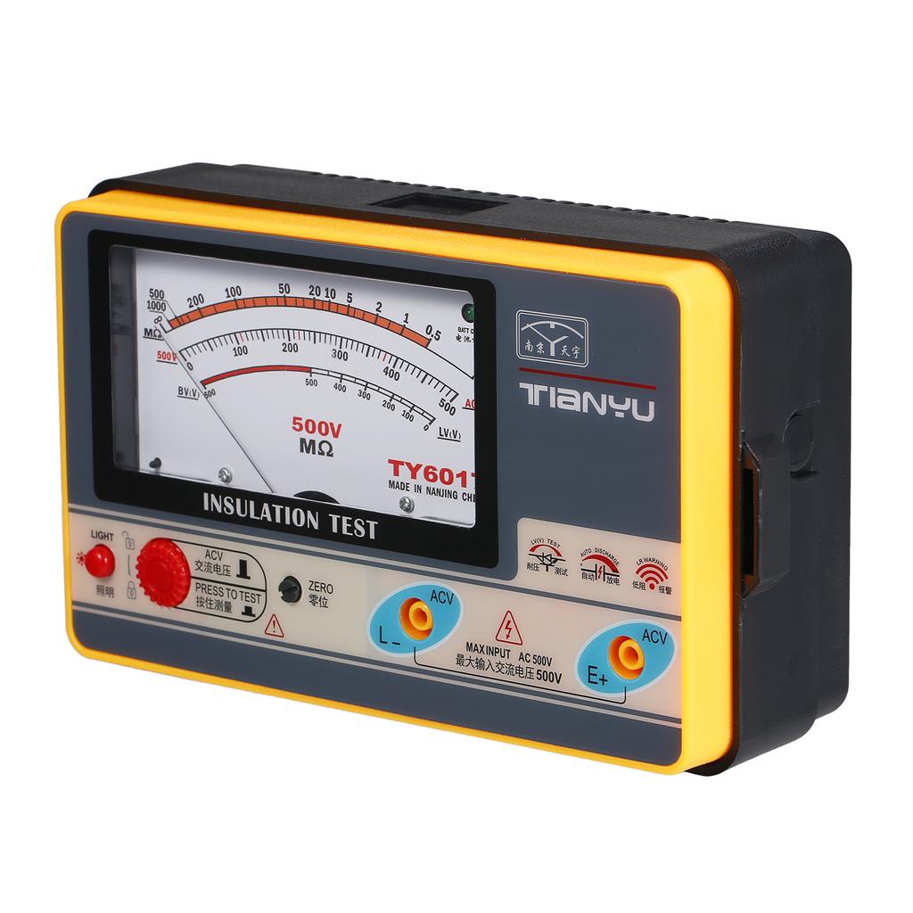 Insulation Resistance Meter Digital Ohmmeter  Handheld Insulation Tester Megameter 0 1000M Ohm  500V High Accuracy