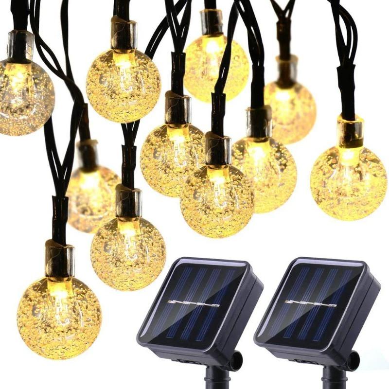 Solar Powered 50 LED String Lights Garden Path Yard Decorative Lights Outdoor Waterproof