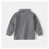 Children's 2024 Long-Sleeve Polo Shirt: Thickened Lapel Korean-Style Top for Boys - Autumn Collection.
