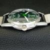 HAND-WINDING VINTAGE SWISS MENS REFURBISHED GREEN COLOR DIAL WATCH a700996-5 R205a-a700996