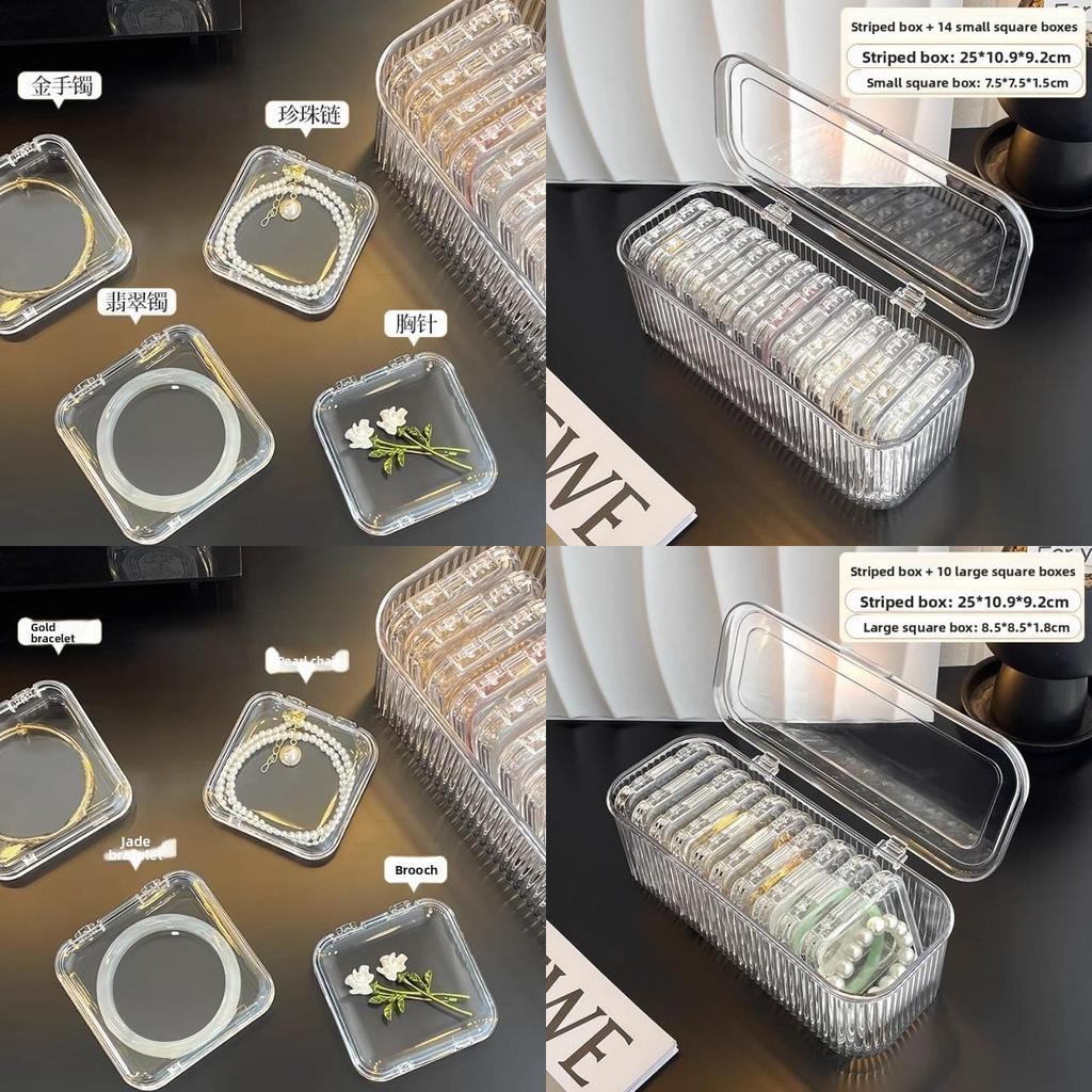 Acrylic Jewelry Storage Box With Transparent Flip Cover For Travel And Gift Use