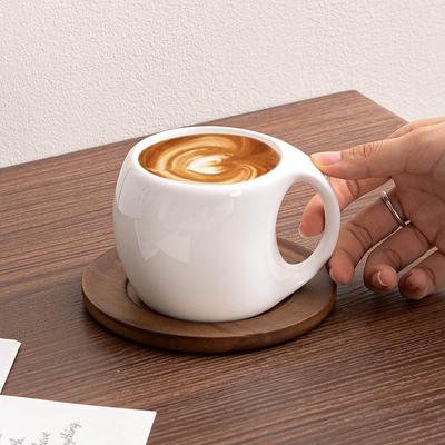 Amerikanische Keramiktasse High-End Exquisite Kaffeetasse Teller Set Haferflocken Frühstückstasse Dekoration Haushalts Trinkgeschirr 300ML