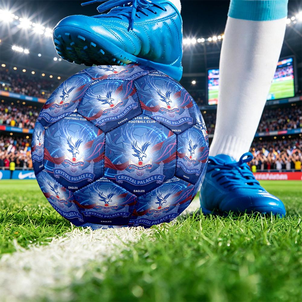 Crystal Palace FootballPrinted Size 5 Soccer Botball, Anti Slip Adult Match Football Souvenir for Football Fans