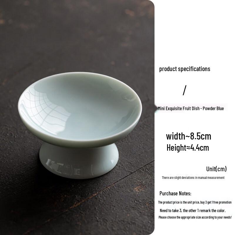 Exquisite Ceramic High-Foot Snack & Dessert Plate