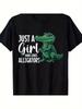 Unisex T-shirt Just a Girl Who Loves Alligators Graphic T-Shirt - Casual Crew Neck, Short Sleeve, Machine Washable,