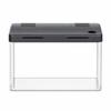 Desktop Aquarium with Dark Lid Covered RoundedCorner Acrylic SpaceSaving Clear tank