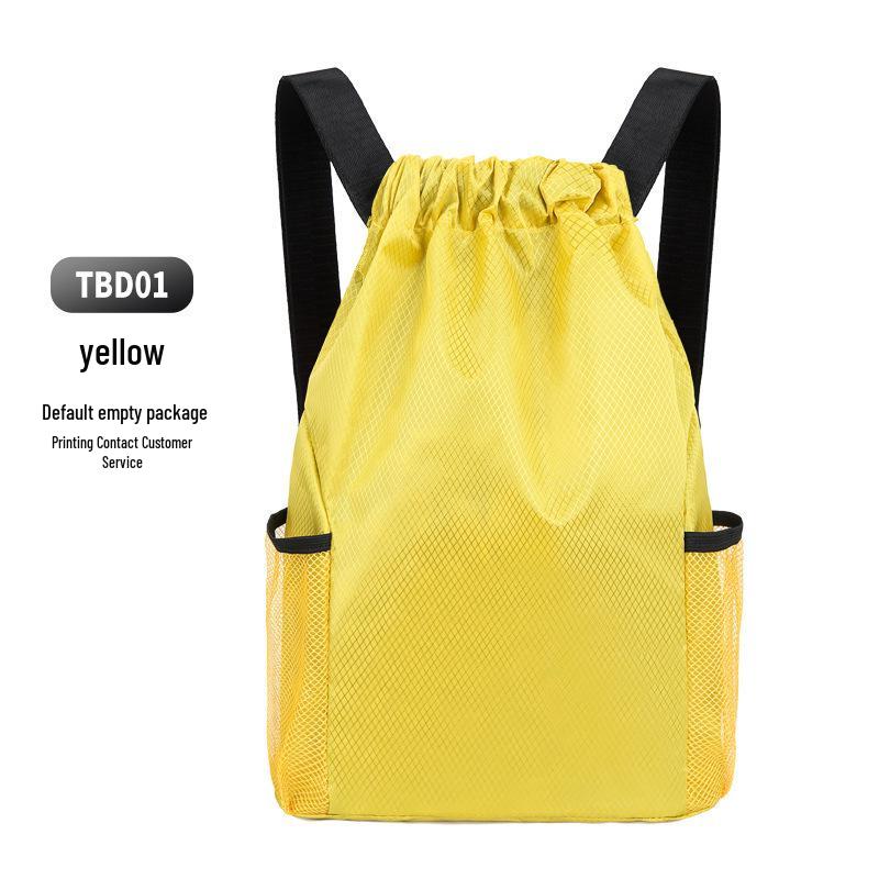 Large Capacity Drawstring Backpack: Double Shoulder Sports Fitness & School Bag