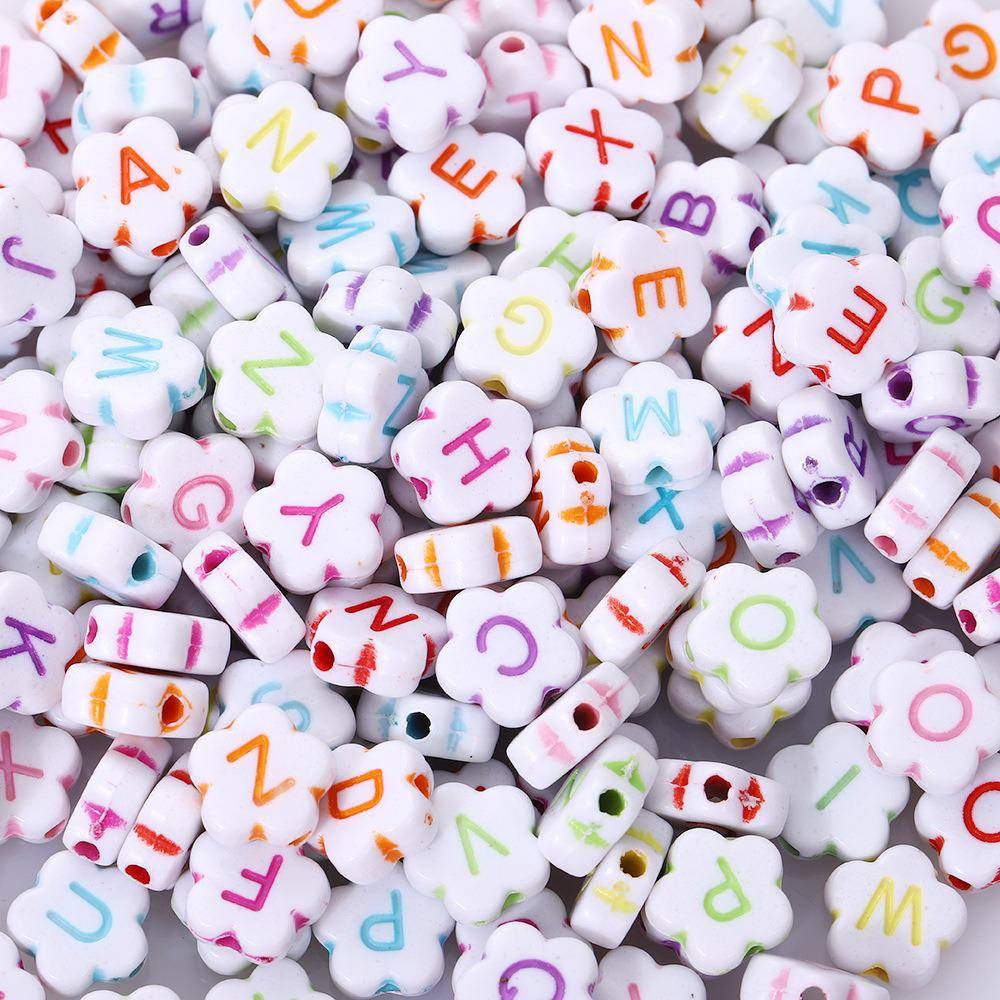 Acrylic Letter Beads for Kids' Jewelry Making – Educational DIY Beading Accessories
