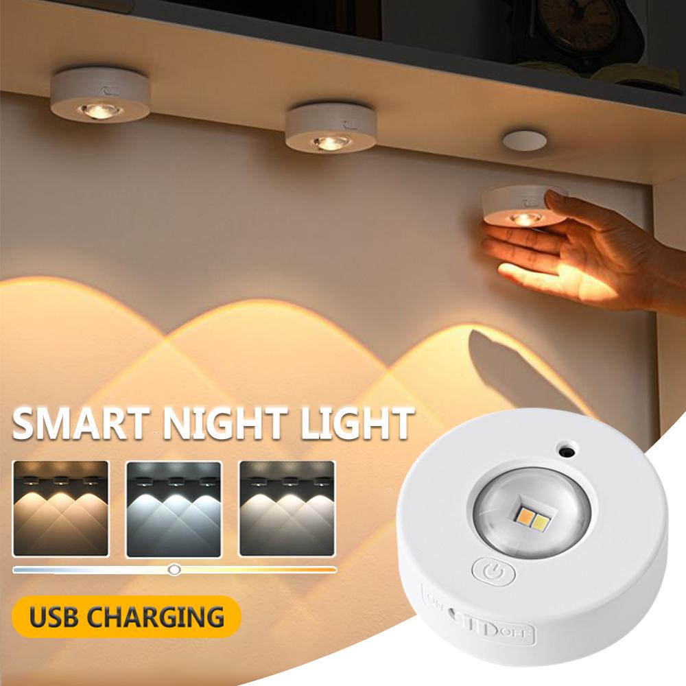Remote Sensor Smart Night Light, Rechargeable LED, Dimmable, Magnetic Wall Light, RGB Gradient Ambient Light