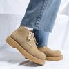 Fashion Real Leather Men Casual Luxury Boots British Retro Short Shoes Outdoor Tooling Desert Boots Classics Comfy Anti-slip Ankle Boots