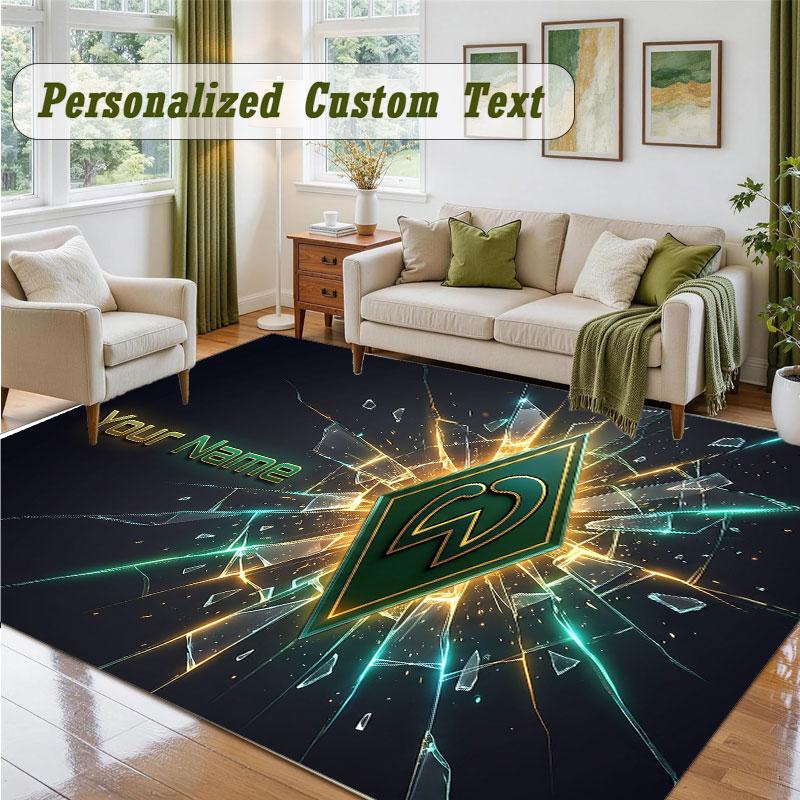 Crystal Velvet Square Rug Custom NameWerder Bremen FC Pattern Non Slip Home Floor Decor Rug