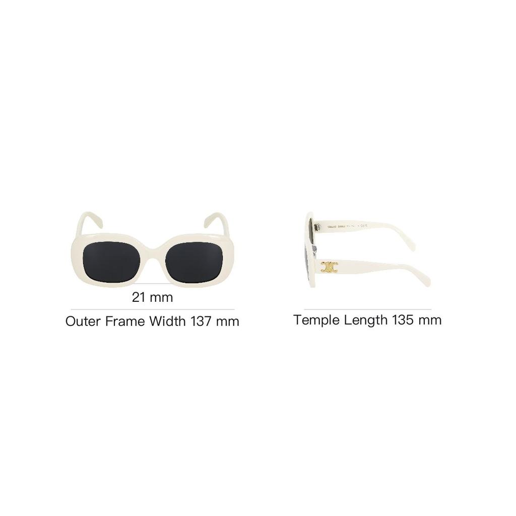 Celine Patterned Rectangle Sunglasses Women sunglasses White CL40262U25A