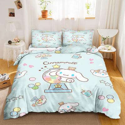 Cinnamoroll MINISO Sanrio Camera da Letto Set Biancheria da Letto per Bambini Copripiumino Comforte Queen Con Federa Regali di Natale Casa